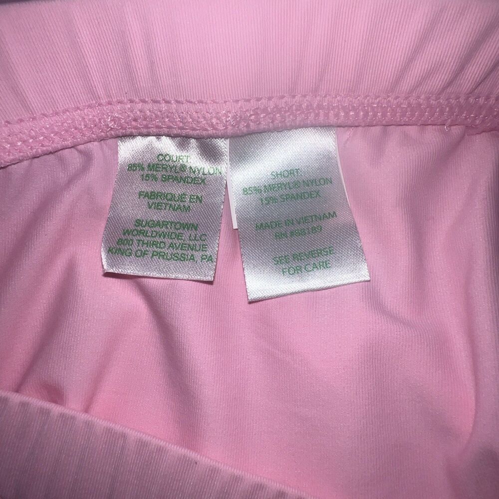 Lilly Pulitzer Luxletic Athletic Gym Shorts Womens M Biker Light Pink NWT UPF 50 - Picture 7 of 7